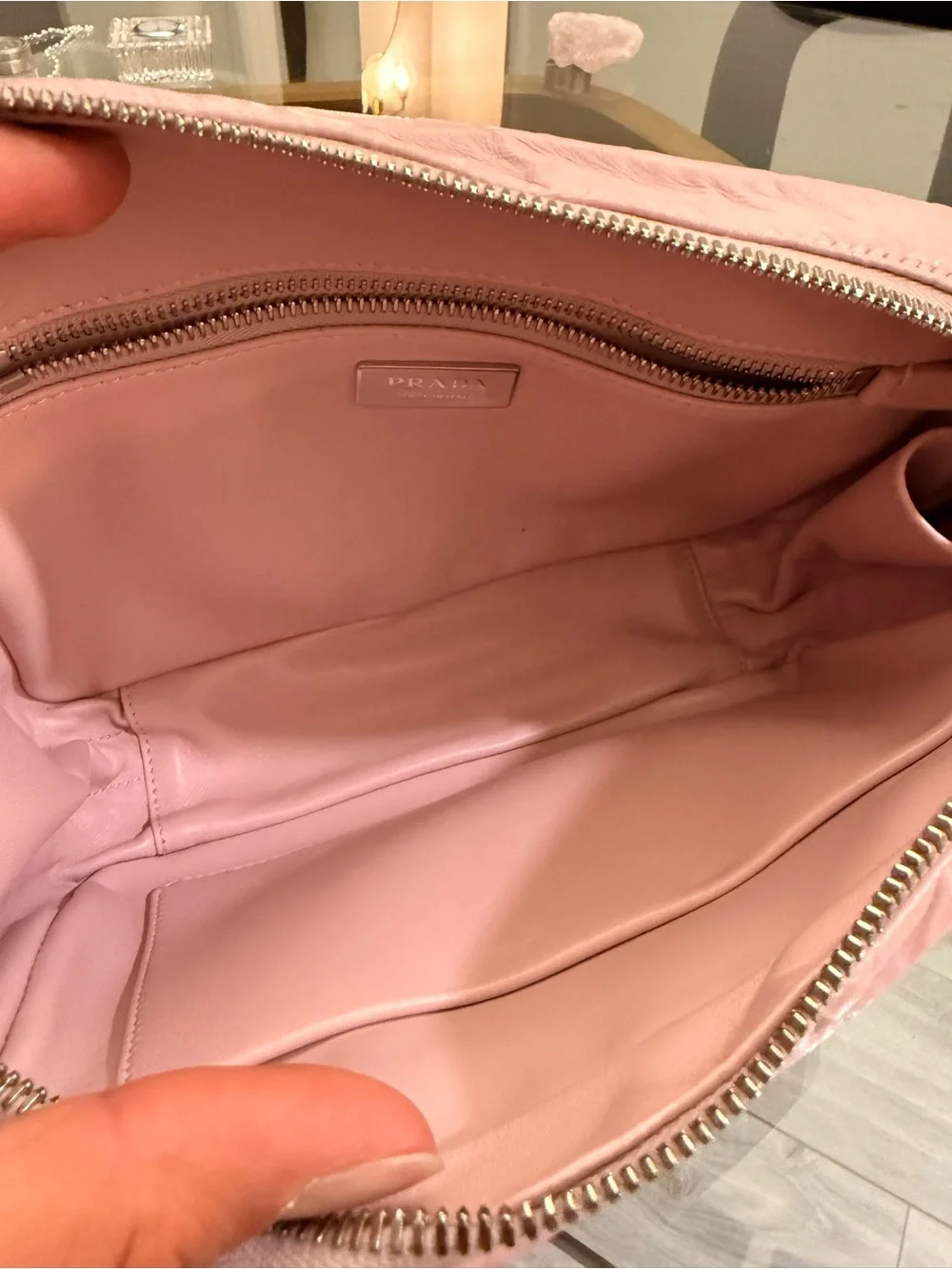 Prada Pink Re-Edition 2001 Top-Handle Bauletto Bag